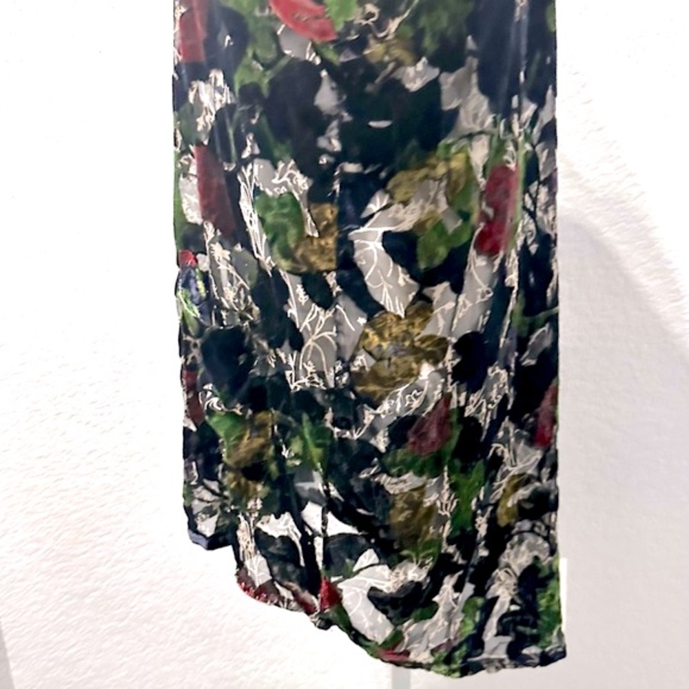 Daniel Rainn Black Velvet and Lace Floral Kimono Sz M - Picture 15 of 16